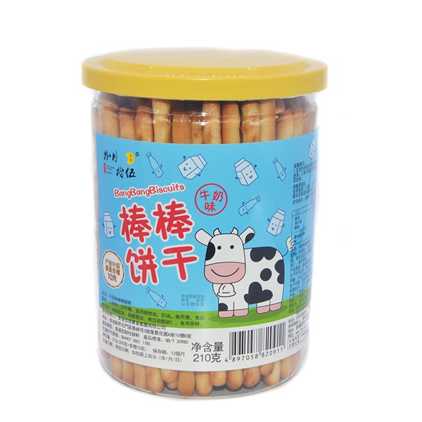 捌月拾伍棒棒餅干牛奶味210g