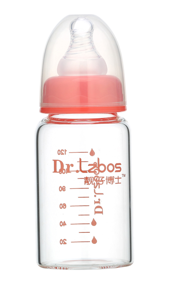 靚仔博士新生兒晶鉆玻璃奶瓶粉色