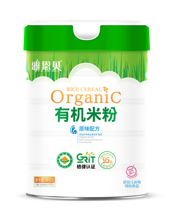 雅恩貝有機(jī)米粉-原味配方 桶裝