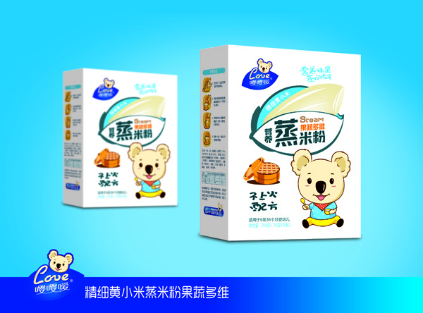 嚶嚶噯精細(xì)黃小米果蔬多維蒸米粉 盒裝