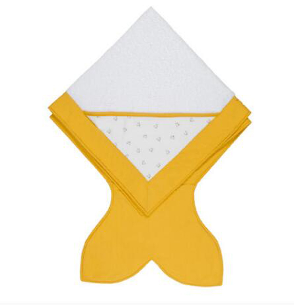 西班牙baby bites嬰兒純棉斗篷帶帽浴巾 黃色.jpg 西班牙baby bites嬰兒純棉斗篷帶帽浴巾 黃色.jpg