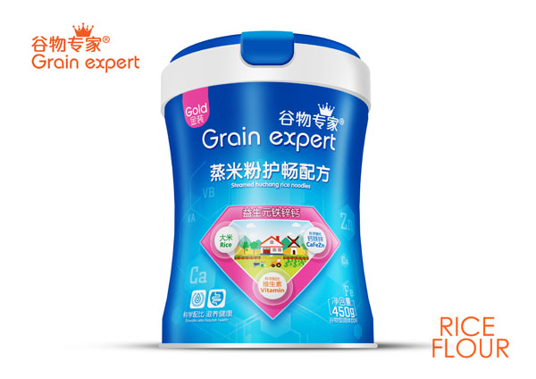 谷物專家蒸米粉護暢配方-益生元鐵鋅鈣 桶裝