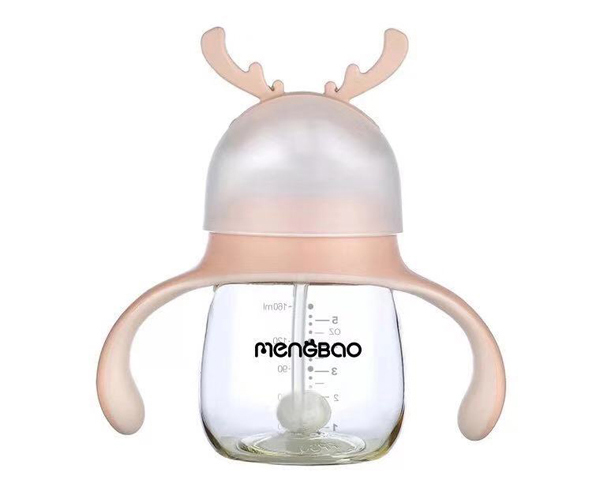 盟寶小鹿PPSU奶瓶 粉色