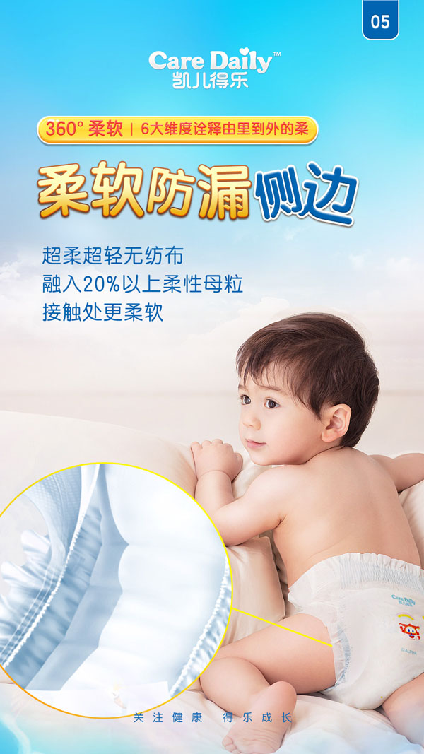 凱兒得360°柔軟超級(jí)飛俠紙尿褲3