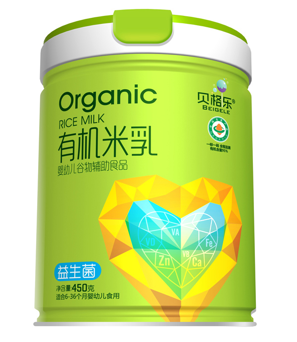 貝格樂有機(jī)米乳-益生菌 聽裝