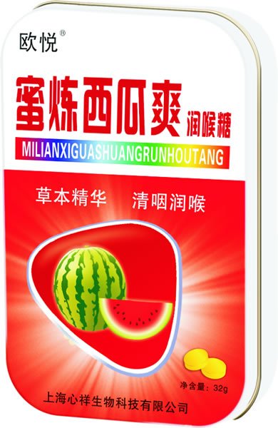 歐悅蜜煉西瓜爽潤喉糖 豎盒