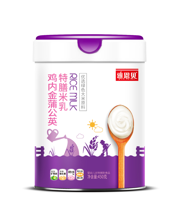 雅恩貝綠色大米雞內(nèi)金蒲公英特膳米乳