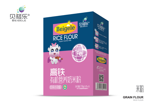 貝格樂(lè)高鐵有機(jī)營(yíng)養(yǎng)奶米粉 盒裝