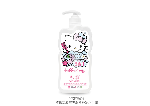 Hello Kitty初酷植物萃取清爽洗發(fā)護(hù)發(fā)沐浴露 400ml