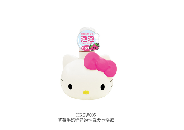 Hello Kitty初酷草莓牛奶潤(rùn)澤泡泡洗發(fā)沐浴露