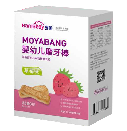 亨貝嬰幼兒磨牙棒-草莓味