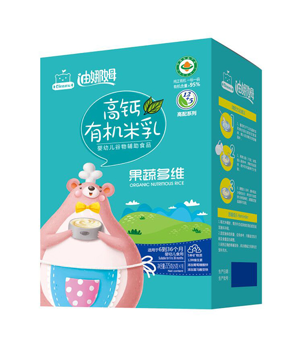 迪娜姆高鈣有機(jī)米乳盒裝 果蔬多維
