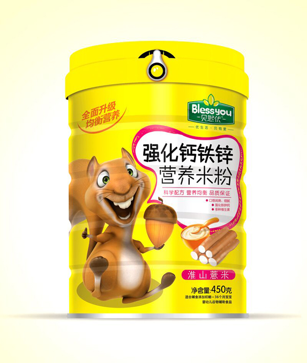 貝熙優(yōu)強化鐵鋅鈣營養(yǎng)米粉 450克(淮山薏米)