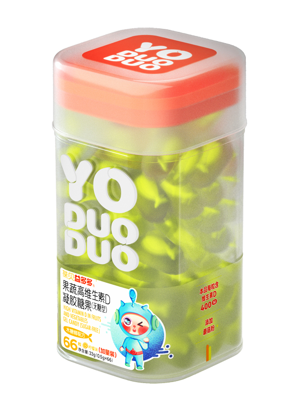 YODUODUO葆貝益多多果蔬高維生素D凝膠糖果(無(wú)糖型)