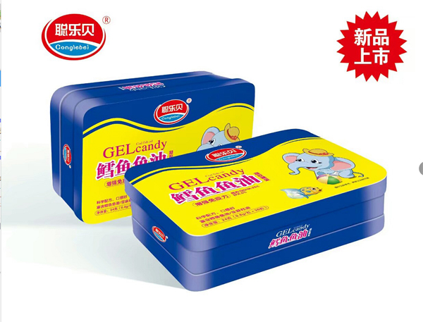 聰樂(lè)貝鱈魚魚油凝膠糖果 鐵盒裝