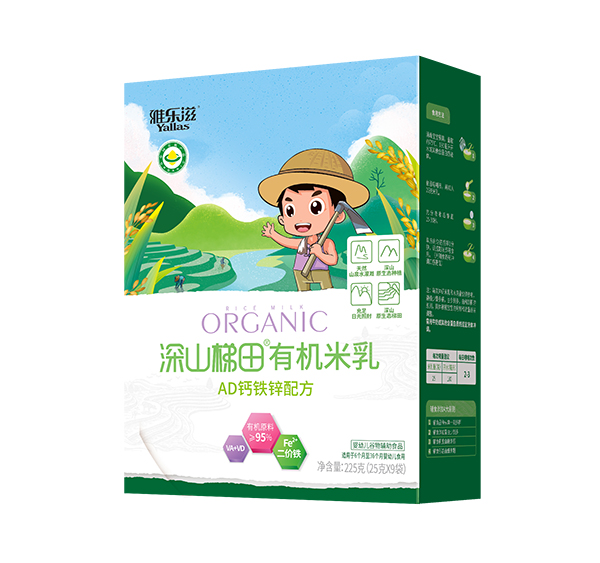 雅樂滋深山梯田有機米乳 AD鈣鐵鋅配方 盒裝