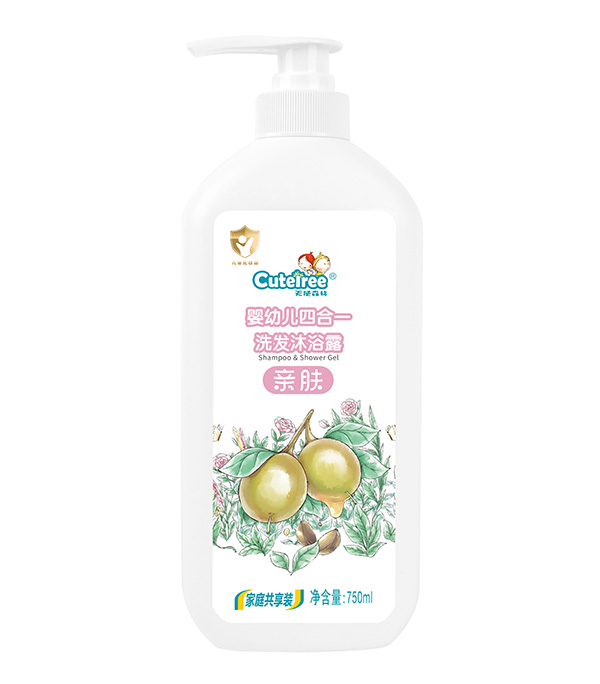 天使森林嬰幼兒四合一洗發(fā)沐浴露 750ml