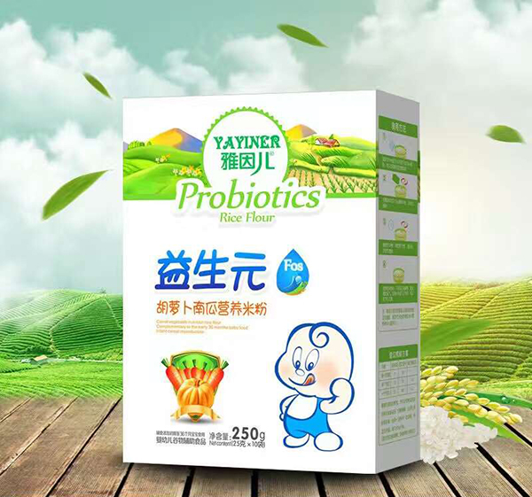 雅因兒益生元胡蘿卜南瓜營(yíng)養(yǎng)米粉