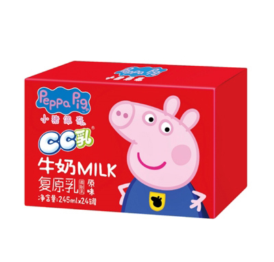 小豬佩奇CC乳牛奶復原乳調(diào)制乳245ml×24罐