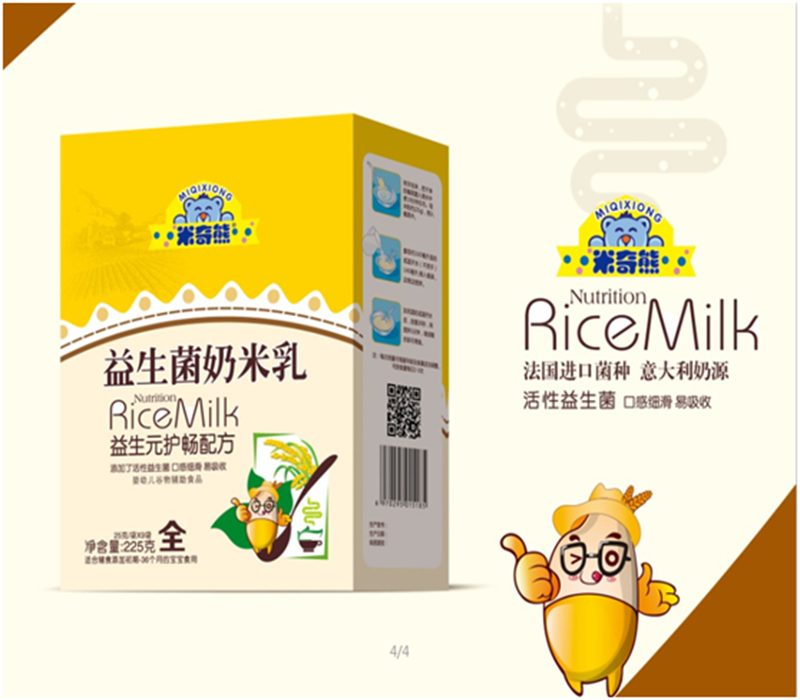 米奇熊益生菌奶米乳 益生元護(hù)暢配方 盒裝