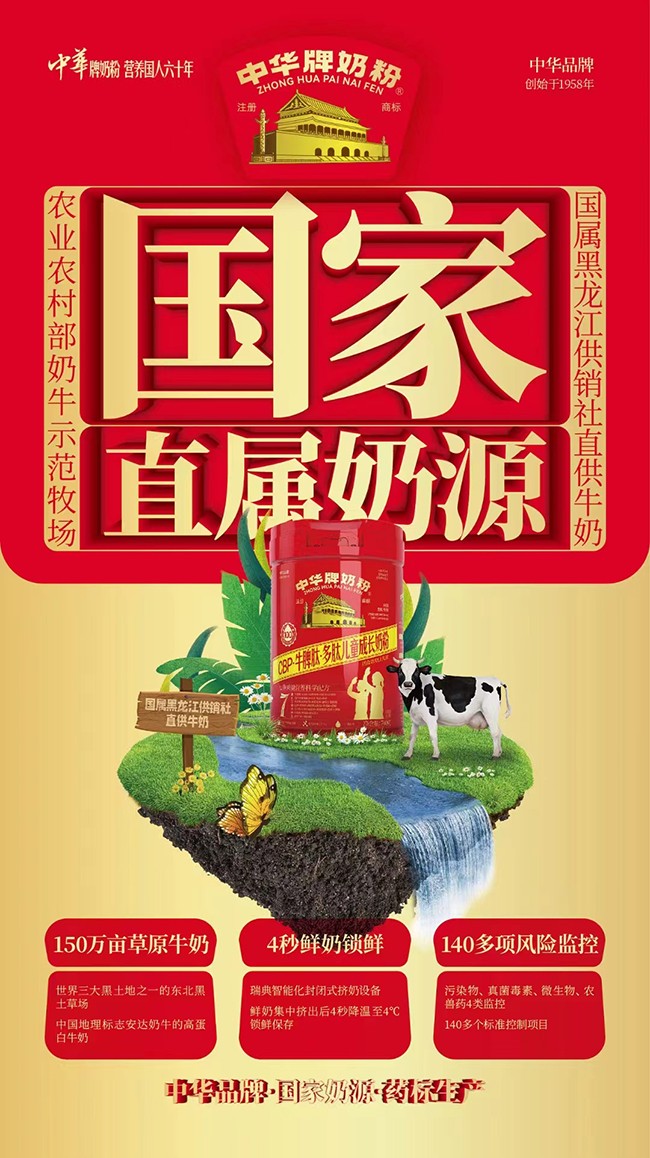 中華牌CBP牛脾肽多肽兒童成長奶粉