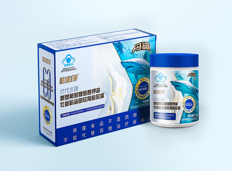 固應(yīng)邦代代木牌氨基葡萄糖硫酸鉀鹽牡蠣粉鯊魚軟骨粉膠囊