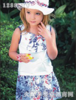 藍(lán)眼精靈小碎花裙子