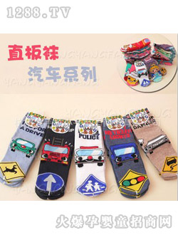 哆啦小貝卡通直板襪