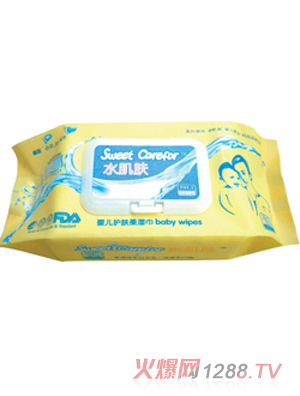 白底水肌膚80蓋濕巾