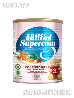 超級(jí)冠300克有機(jī)米粉罐3