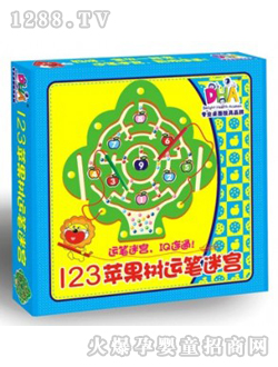 嬰童蘋(píng)果樹(shù)運(yùn)筆迷宮