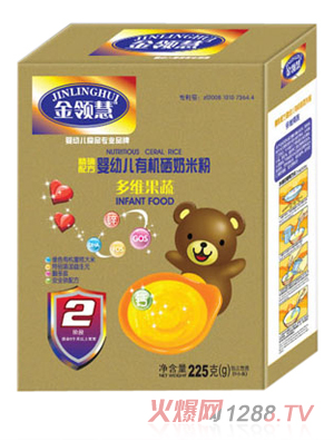 金領(lǐng)慧多維果蔬有機奶米粉2段