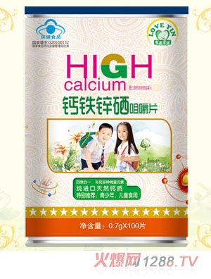 愛茵蓓健鈣鐵鋅硒咀嚼片-青少年、兒童