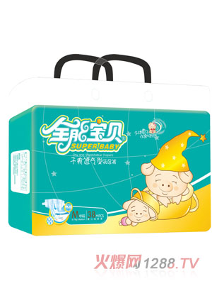 全能寶貝大包干爽透氣紙尿褲M碼38片