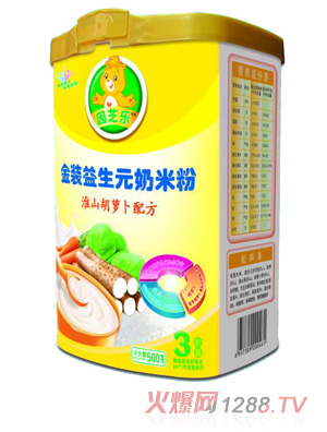 因芝樂(lè)金裝益生元淮山胡蘿卜配方奶米粉