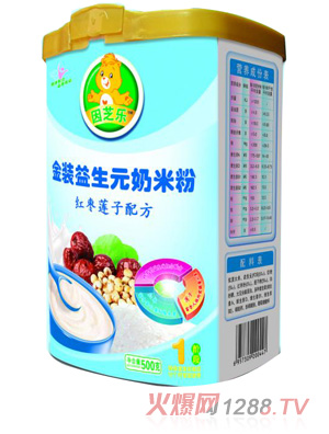 因芝樂金裝益生元紅棗蓮子配方奶米粉