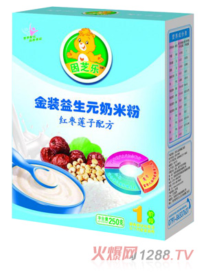 因芝樂金裝益生元紅棗蓮子奶米粉