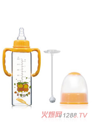 小土豆晶鉆玻璃雙柄自動(dòng)大奶瓶240mL