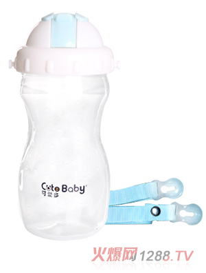 可愛多360ml運動吸管水杯藍(lán)