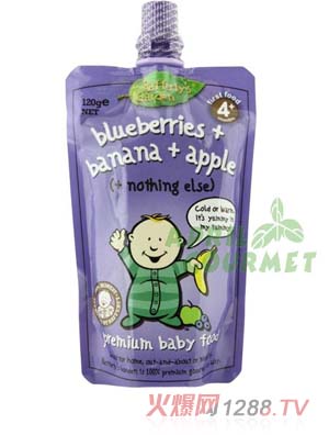 葉子?jì)雰汗?藍(lán)莓、香蕉和蘋果)