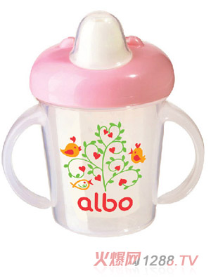 愛(ài)樂(lè)寶軟嘴學(xué)飲杯180ml粉色