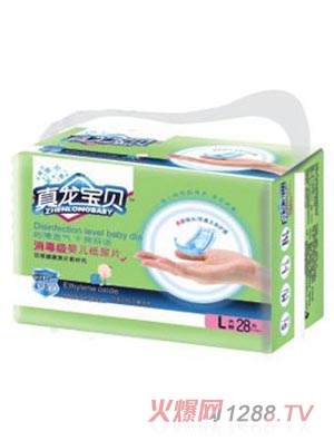 真龍寶貝消毒級嬰兒紙尿片L碼28片