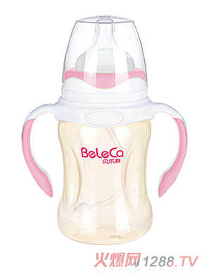 貝樂嘉粉色雙柄全自動(dòng)PP奶瓶
