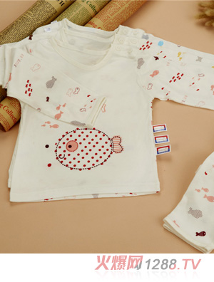 金色小魚竹纖維單面小魚肩開(kāi)套