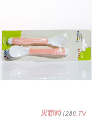小孩國嬰兒叉勺組合粉色