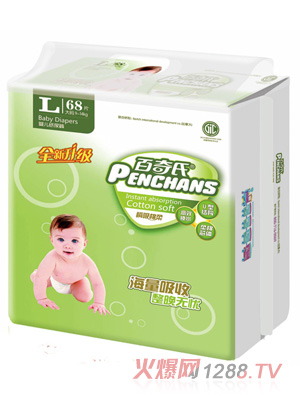 百奇氏特大包裝瞬吸棉柔升級版L68