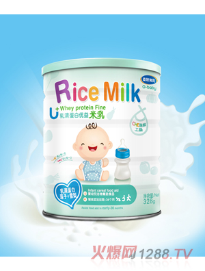 益冠寶貝嬰幼兒乳清蛋白優(yōu)益米乳蓮子+雪梨328克