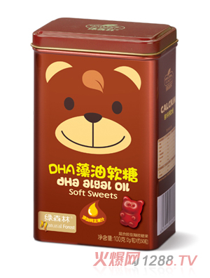 綠森林DHA藻油軟糖(鐵罐)