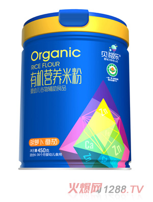 貝格樂有機(jī)營養(yǎng)米粉-胡蘿卜番茄 聽裝