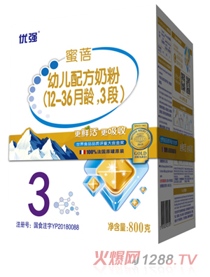 圣元優(yōu)強(qiáng)蜜蓓幼兒配方奶粉（12-36月齡，3段）盒裝